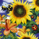 SUNFLOWER & BEE 